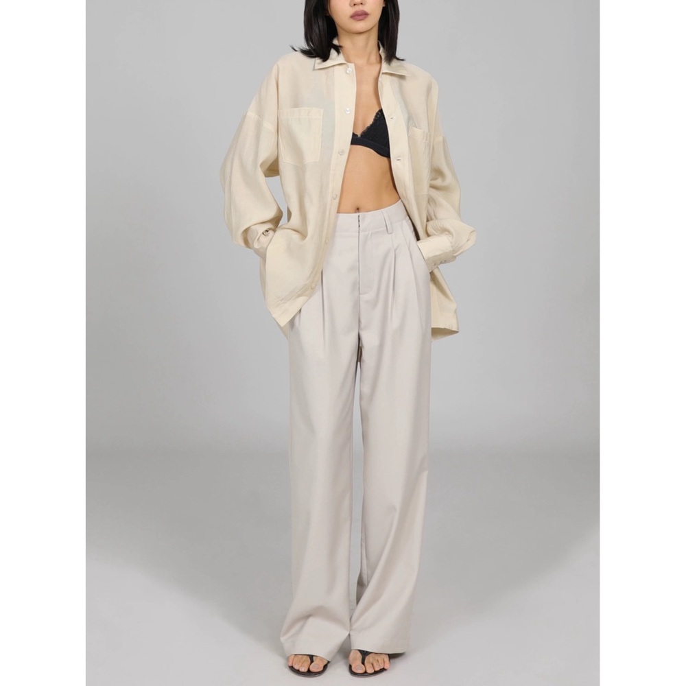 miranda song beige cream trousers
office look
size s